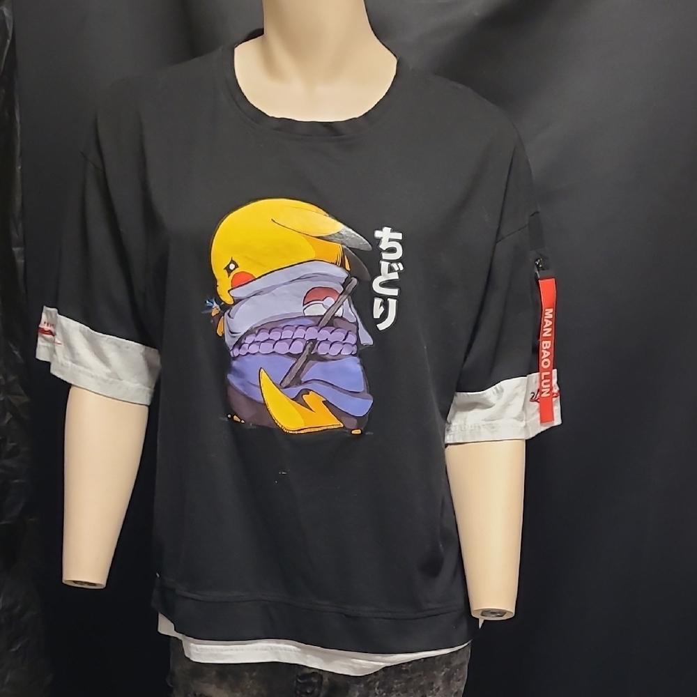 Pokemon Pikachu Warrior Samurai Japan T-Shirt Unisex Medium RARE